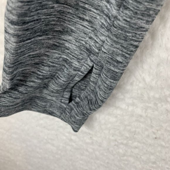 Hind Cropped Top Women's Medium Heather Gray 1/4 Zip Polyester Long Sleeve‎ 6778 - Picture 5 of 9